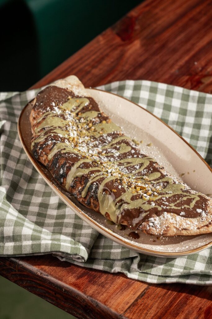 Calzone de Nutella y pistacho